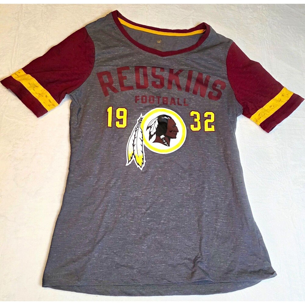 NFL Juniors Washington Redskins NFL Football Shirt L (11/13) Gray BurgundyYellow